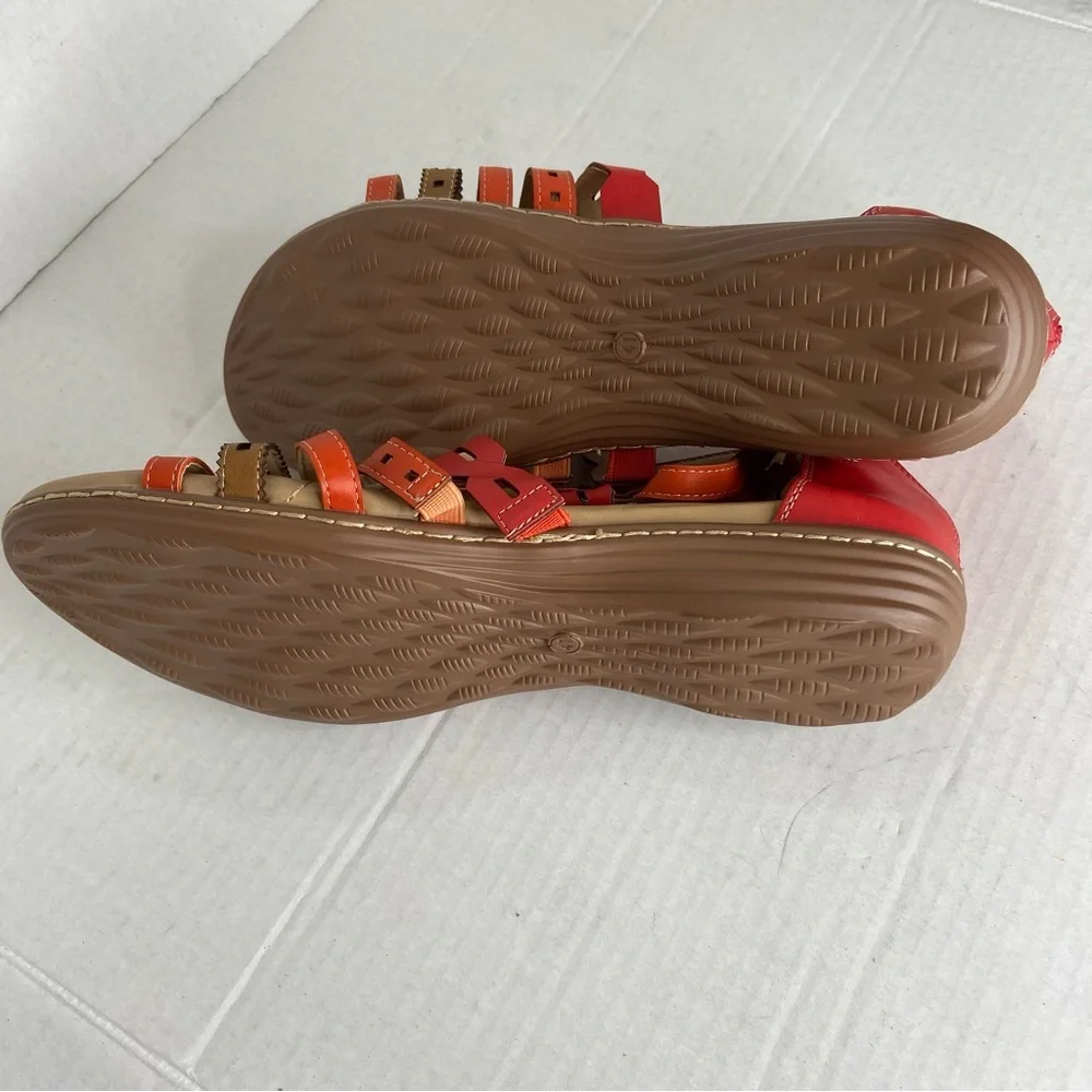 Lostisy Strappy Red Sandals NWOT